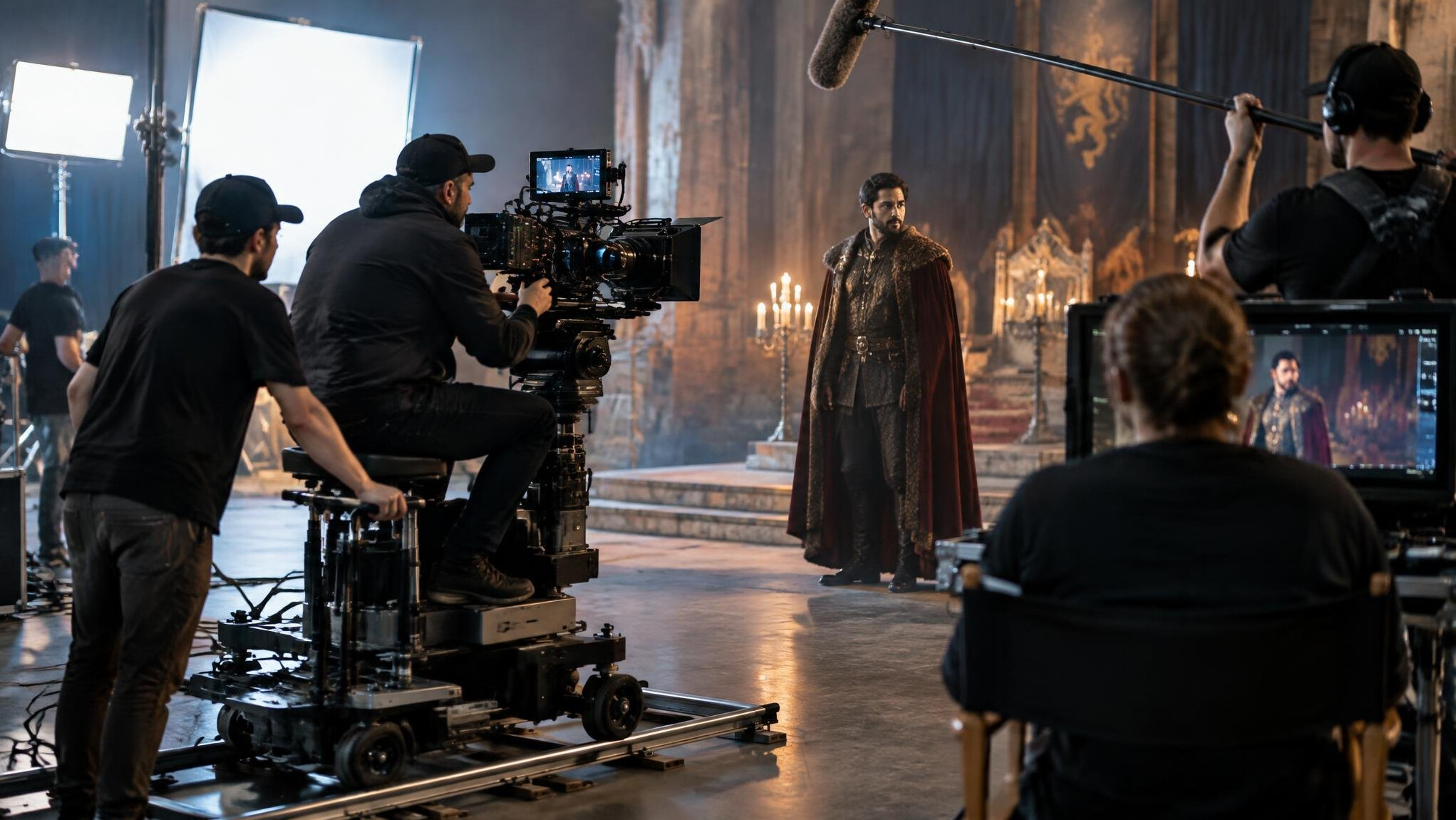 film set behind scenes