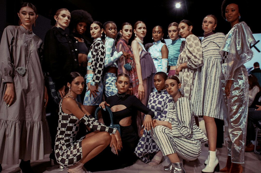 group of women in modern outfits