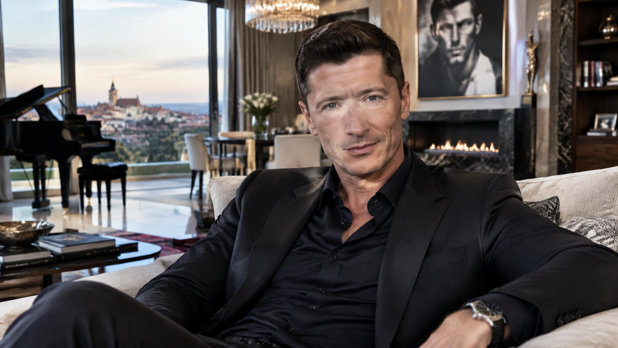 rich polish actor in luxury home