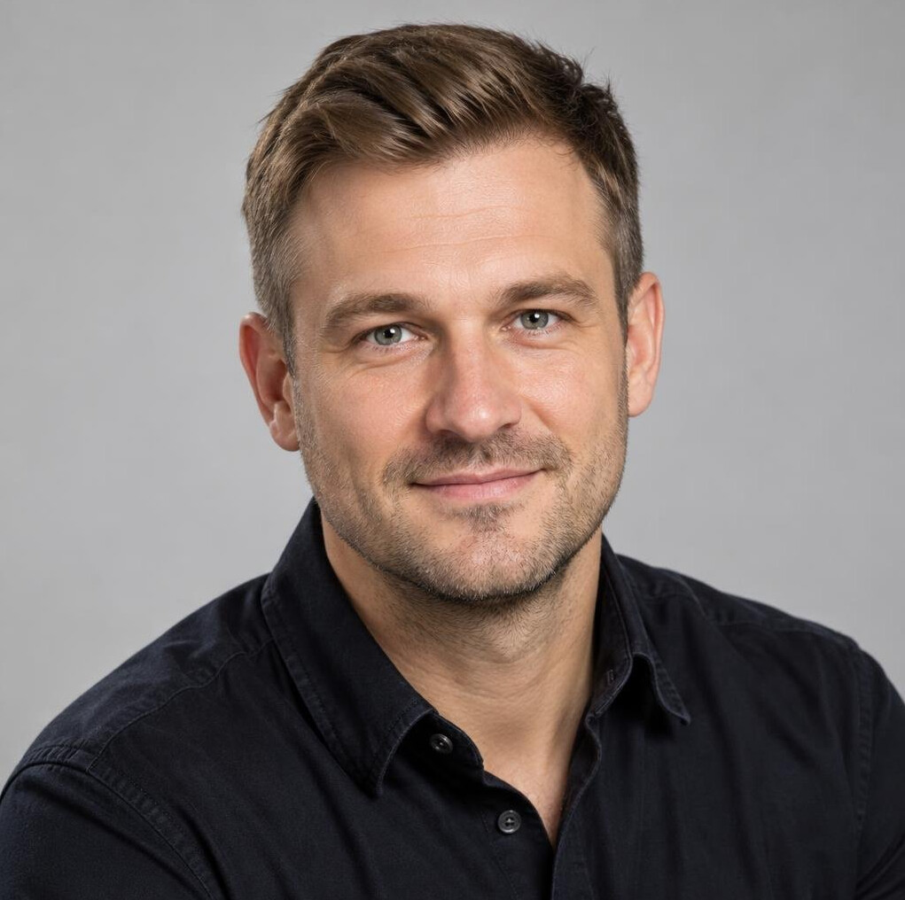 Portrait of a Polish man sports and lifestyle editor